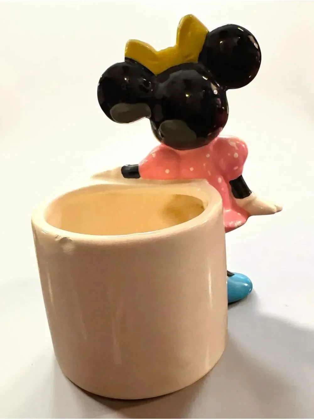 Vintage Walt Disney Productions Minnie Mouse Small Ceramic Planter Japan
